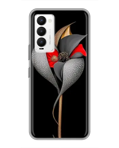 Чехол для TECNO Camon 18 / Camon 18P с картинкой «Серебряный фантазийный цветок» Чехол для TECNO Camon 18 / Camon 18P с картинкой «Серебряный фантазийный цветок»
