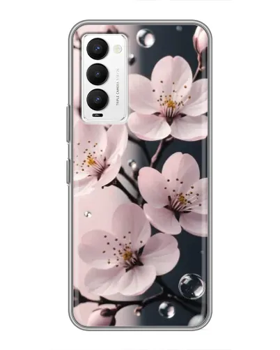Чехол для TECNO Camon 18 / Camon 18P с картинкой «Нежная сакура и капли» Чехол для TECNO Camon 18 / Camon 18P с картинкой «Нежная сакура и капли»