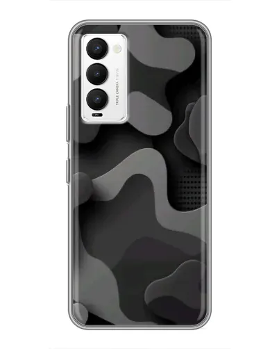 Чехол для TECNO Camon 18 / Camon 18P с картинкой «Темный абстрактный камуфляж»