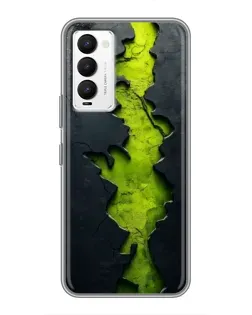Чехол для TECNO Camon 18 / Camon 18P с картинкой «Салатовый разлом скалы» Чехол для TECNO Camon 18 / Camon 18P с картинкой «Салатовый разлом скалы»