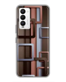 Чехол для TECNO Camon 18 / Camon 18P с картинкой «Коричневые объемные квадраты» Чехол для TECNO Camon 18 / Camon 18P с картинкой «Коричневые объемные квадраты»