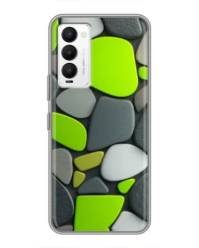 Чехол для TECNO Camon 18 / Camon 18P с картинкой «Яркая неоновая галька»