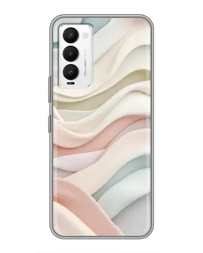 Чехол для TECNO Camon 18 / Camon 18P с картинкой «Пастельные нежные волны»