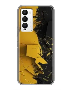 Чехол для TECNO Camon 18 / Camon 18P с картинкой «Золотые осколки геометрии»