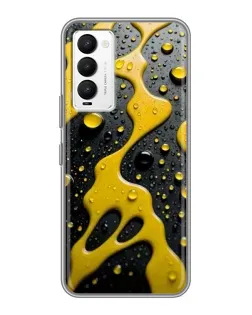Чехол для TECNO Camon 18 / Camon 18P с картинкой «Жидкое желтое золото»