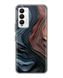 Чехол для TECNO Camon 18 / Camon 18P с картинкой «Цветные волны каньона»