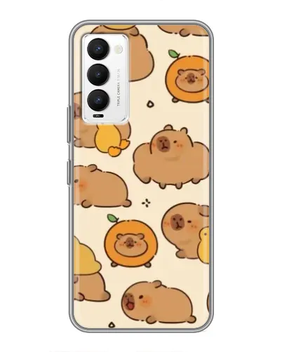 Чехол для TECNO Camon 18 / Camon 18P с картинкой «Капибары с апельсинами» Чехол для TECNO Camon 18 / Camon 18P с картинкой «Капибары с апельсинами»