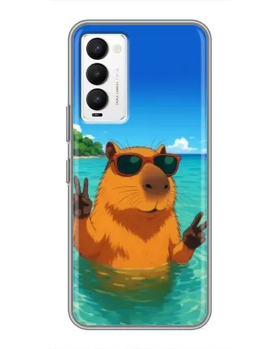 Чехол для TECNO Camon 18 / Camon 18P с картинкой «Морская капибара» Чехол для TECNO Camon 18 / Camon 18P с картинкой «Морская капибара»