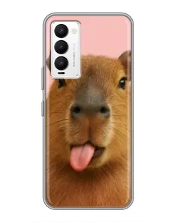Чохол для TECNO Camon 18 / Camon 18P з картинкою «Капібара з язиком»