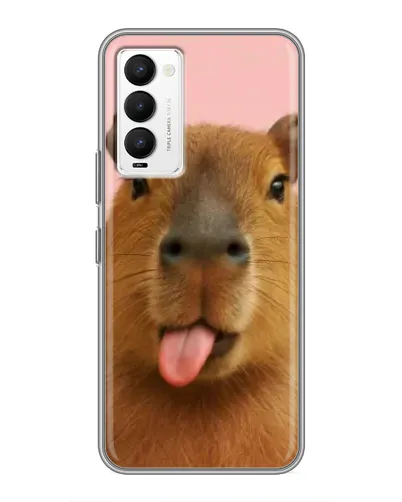 Чехол для TECNO Camon 18 / Camon 18P с картинкой «Капибара с языком» Чехол для TECNO Camon 18 / Camon 18P с картинкой «Капибара с языком»