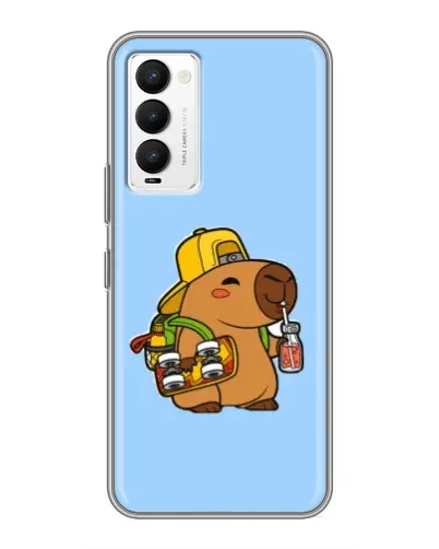Чехол для TECNO Camon 18 / Camon 18P с картинкой «Капибара на скейте» Чехол для TECNO Camon 18 / Camon 18P с картинкой «Капибара на скейте»