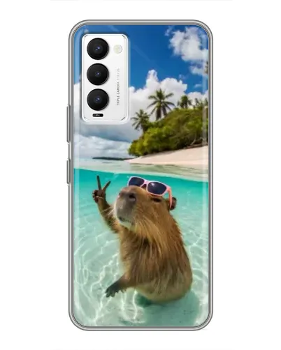 Чехол для TECNO Camon 18 / Camon 18P с картинкой «Капибара на море» Чехол для TECNO Camon 18 / Camon 18P с картинкой «Капибара на море»