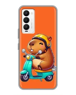 Чохол для TECNO Camon 18 / Camon 18P з картинкою «Капібара на скутері»