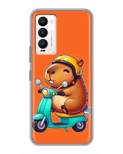 Чехол для TECNO Camon 18 / Camon 18P с картинкой «Капибара на скутере» Чехол для TECNO Camon 18 / Camon 18P с картинкой «Капибара на скутере»