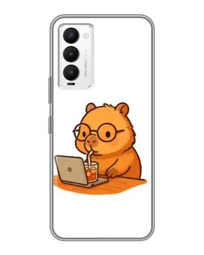 Чехол для TECNO Camon 18 / Camon 18P с картинкой «Капибара с ноутбуком» Чехол для TECNO Camon 18 / Camon 18P с картинкой «Капибара с ноутбуком»