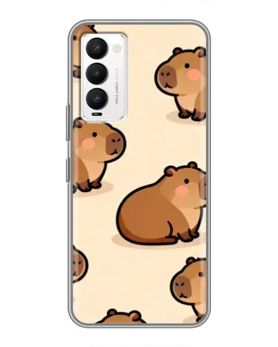 Чехол для TECNO Camon 18 / Camon 18P с картинкой «Паттерн милых капибар» Чехол для TECNO Camon 18 / Camon 18P с картинкой «Паттерн милых капибар»