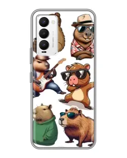 Чохол для TECNO Camon 18 / Camon 18P з картинкою «Круті капібари музиканти»