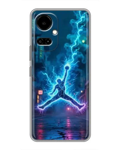 Чохол для TECNO Camon 19 (CI6n) / 19 Pro (CI8n) з картинкою «Jordan Gold Jumpman»
