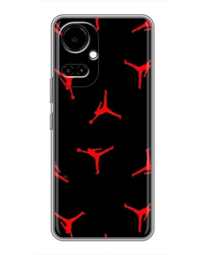 Чохол для TECNO Camon 19 (CI6n) / 19 Pro (CI8n) з картинкою «Jordan Red Pattern»