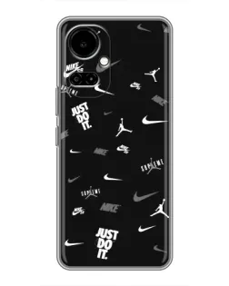 Чохол для TECNO Camon 19 (CI6n) / 19 Pro (CI8n) з картинкою «Nike Black Pattern»