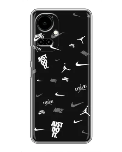 Чохол для TECNO Camon 19 (CI6n) / 19 Pro (CI8n) з картинкою «Nike Black Pattern»