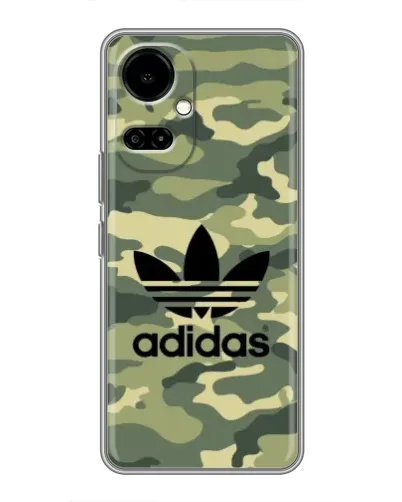 Чохол для TECNO Camon 19 (CI6n) / 19 Pro (CI8n) з картинкою «Мілітарі стиль Adidas»