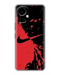 Чехол для TECNO Camon 19 (CI6n) / 19 Pro (CI8n) с картинкой «Красные брызги Nike»