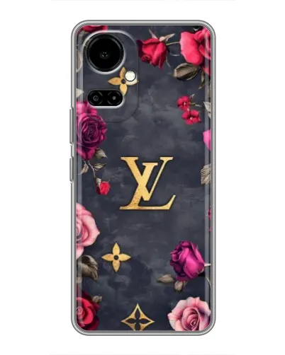 Чохол для TECNO Camon 19 (CI6n) / 19 Pro (CI8n) з картинкою «Квітковий Louis Vuitton»
