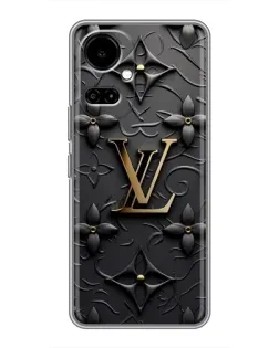Чохол для TECNO Camon 19 (CI6n) / 19 Pro (CI8n) з картинкою «Шкіряна текстура LV»