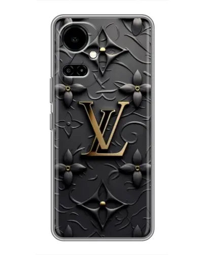 Чохол для TECNO Camon 19 (CI6n) / 19 Pro (CI8n) з картинкою «Шкіряна текстура LV»