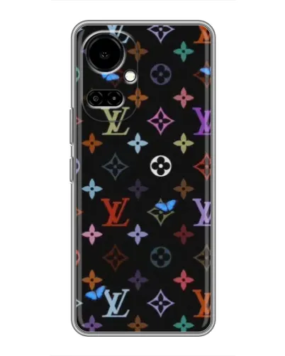 Чохол для TECNO Camon 19 (CI6n) / 19 Pro (CI8n) з картинкою «Кольорова монограма LV»
