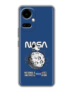 Чохол для TECNO Camon 19 (CI6n) / 19 Pro (CI8n) з картинкою «NASA — місячна місія»