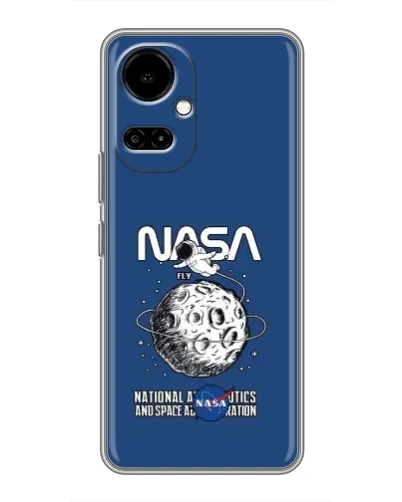 Чохол для TECNO Camon 19 (CI6n) / 19 Pro (CI8n) з картинкою «NASA — місячна місія»