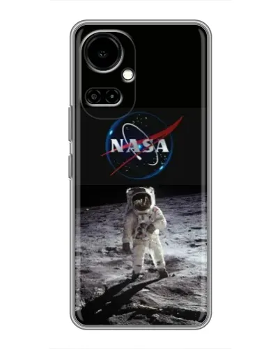 Чохол для TECNO Camon 19 (CI6n) / 19 Pro (CI8n) з картинкою «Астронавт на Місяці»
