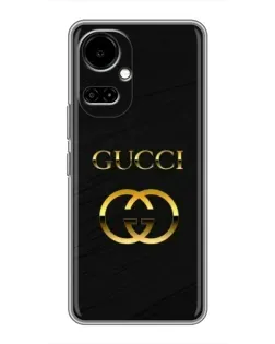 Чохол для TECNO Camon 19 (CI6n) / 19 Pro (CI8n) з картинкою «Золотий логотип Gucci»