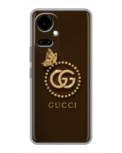 Чохол для TECNO Camon 19 (CI6n) / 19 Pro (CI8n) з картинкою «Gucci — золотий метелик»