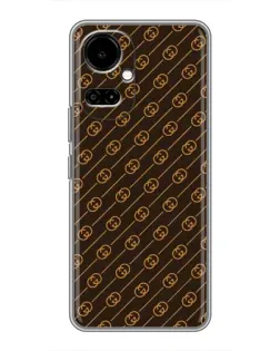 Чохол для TECNO Camon 19 (CI6n) / 19 Pro (CI8n) з картинкою «Gucci — золоті діагоналі»