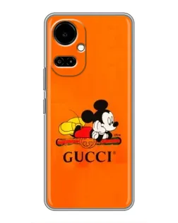 Чехол для TECNO Camon 19 (CI6n) / 19 Pro (CI8n) с картинкой «Микки Маус Gucci — оранж»