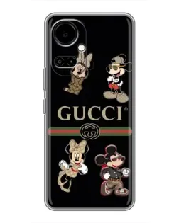 Чехол для TECNO Camon 19 (CI6n) / 19 Pro (CI8n) с картинкой «Gucci — герои Disney и монограмма»