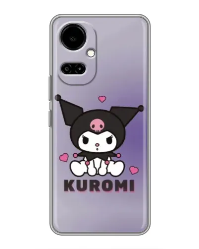 Чехол для TECNO Camon 19 (CI6n) / 19 Pro (CI8n) с картинкой «Kuromi — фиолетовый арт»