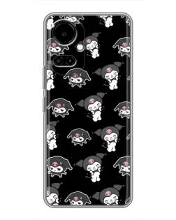 Чехол для TECNO Camon 19 (CI6n) / 19 Pro (CI8n) с картинкой «Черный паттерн Kuromi» Чехол для TECNO Camon 19 (CI6n) / 19 Pro (CI8n) с картинкой «Черный паттерн Kuromi»
