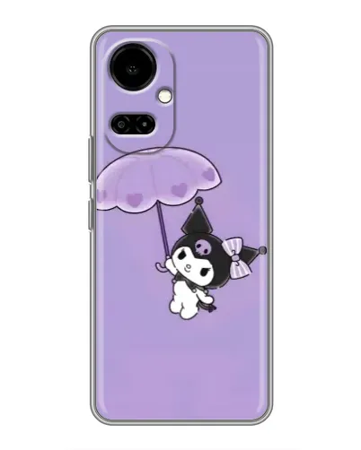 Чехол для TECNO Camon 19 (CI6n) / 19 Pro (CI8n) с картинкой «Kuromi с зонтиком»