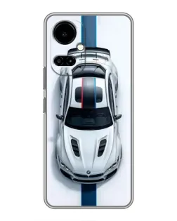 Чехол для TECNO Camon 19 (CI6n) / 19 Pro (CI8n) с картинкой «Вид сверху — BMW M»