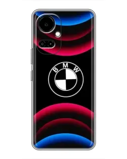 Чехол для TECNO Camon 19 (CI6n) / 19 Pro (CI8n) с картинкой «Логотип BMW и неоновые дуги»