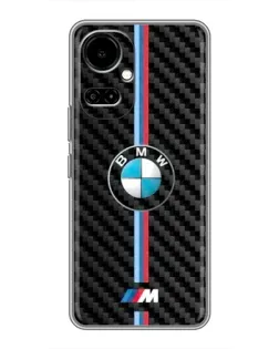 Чехол для TECNO Camon 19 (CI6n) / 19 Pro (CI8n) с картинкой «Эмблема BMW и карбон»