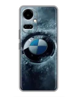 Чехол для TECNO Camon 19 (CI6n) / 19 Pro (CI8n) с картинкой «Логотип BMW — лед»