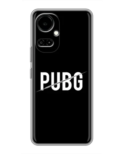 Чехол для TECNO Camon 19 (CI6n) / 19 Pro (CI8n) с картинкой «PUBG — белый логотип»
