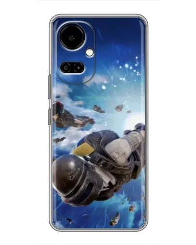 Чехол для TECNO Camon 19 (CI6n) / 19 Pro (CI8n) с картинкой «Десант PUBG — прыжок»