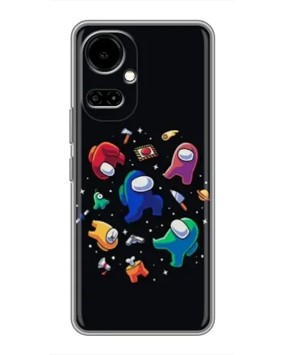 Чехол для TECNO Camon 19 (CI6n) / 19 Pro (CI8n) с картинкой «Among Us космос»