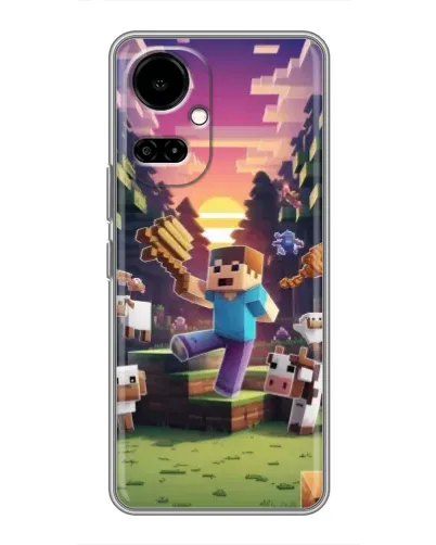 Чехол для TECNO Camon 19 (CI6n) / 19 Pro (CI8n) с картинкой «Стив на ферме» Чехол для TECNO Camon 19 (CI6n) / 19 Pro (CI8n) с картинкой «Стив на ферме»